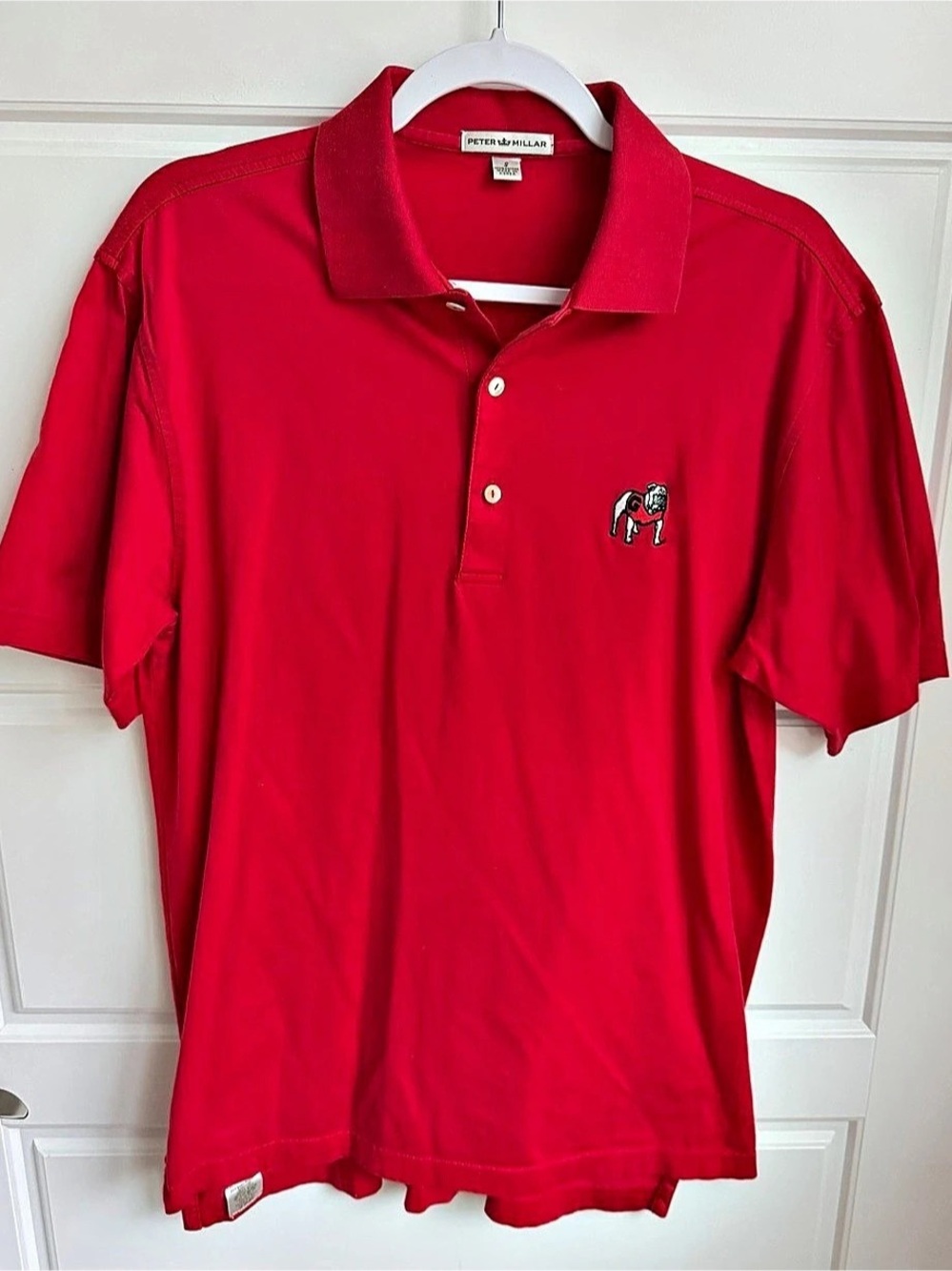 Peter Millar University of Georgia Bulldogs Embroidered Logo Cotton Polo Shirt S